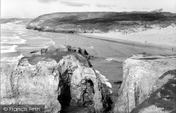 The Sands And Bay c.1959, Perranporth