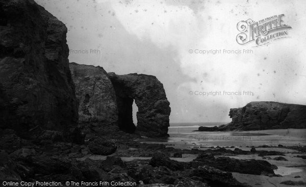 Photo of Perranporth, Tower And Chapel Rocks 1914