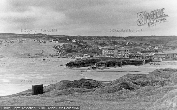 Photo of Perranporth, Town From Look Out Point c.1960