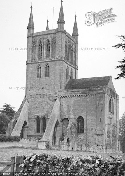 Photo of Pershore, Abbey From The Bowling Green c.1950