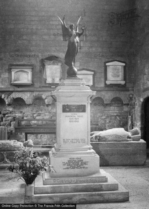 Photo of Pershore, Abbey, War Memorial c.1950