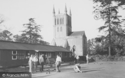 The Bowling Green And Abbey c.1960, Pershore