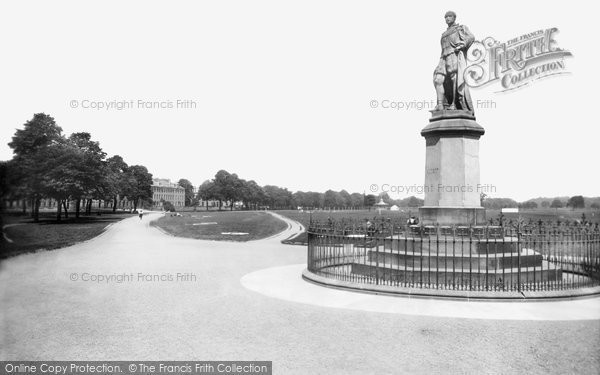 Photo of Perth, Albert Statue And North Inch 1899