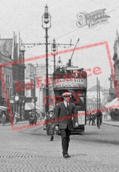 A Man And A Tram 1919, Peterborough