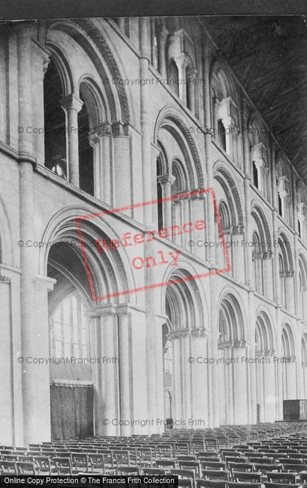 Photo of Peterborough, Cathedral, Columns In Nave 1890
