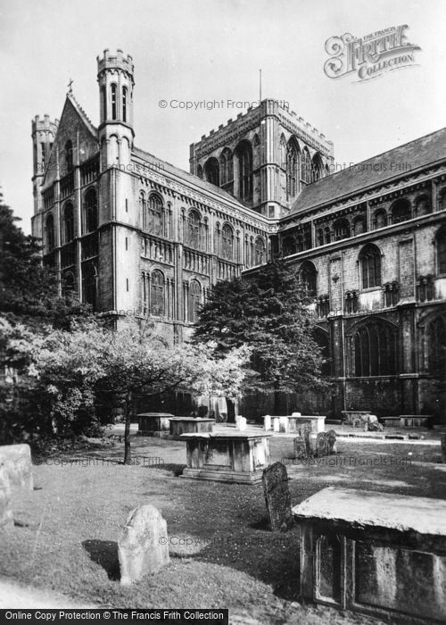 Photo of Peterborough, Cathedral, From North West c.1930