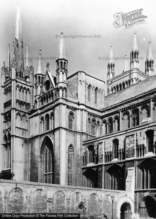 Photo of Peterborough, Cathedral, From South West c.1930