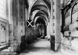Cathedral South Aisle c.1955, Peterborough