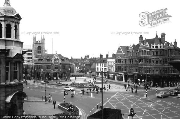 Photo of Peterborough, Cathedral Square And Guildhall 1967