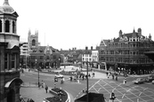 Cathedral Square And Guildhall 1967, Peterborough