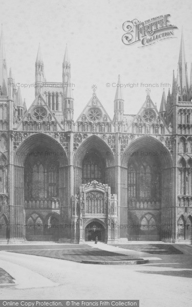 Photo of Peterborough, Cathedral West Front 1890