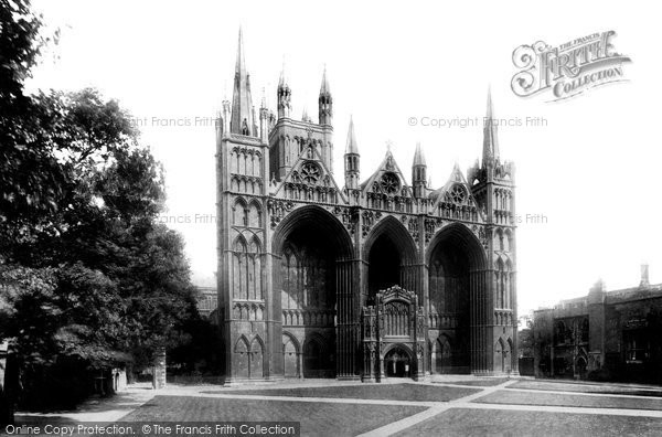 Photo of Peterborough, Cathedral West Front 1904