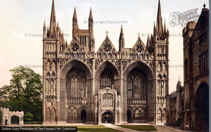 Photo of Peterborough, Cathedral, West Front c.1895