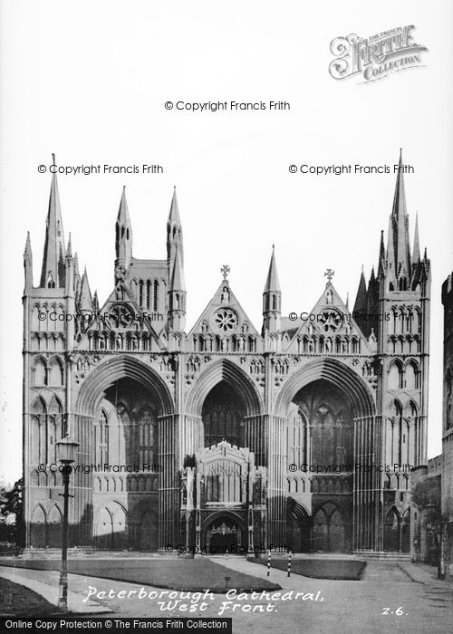 Photo of Peterborough, Cathedral, West Front c.1955