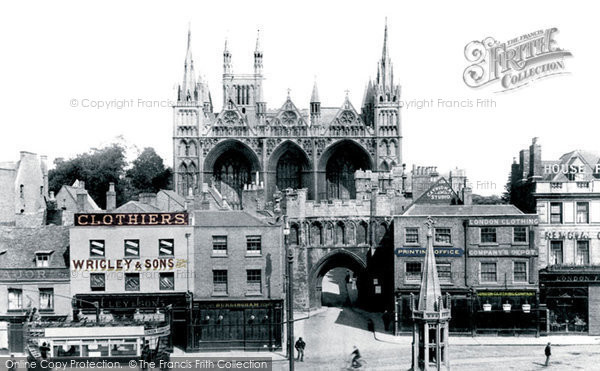 Photo of Peterborough, Market Square And Cathedral 1904