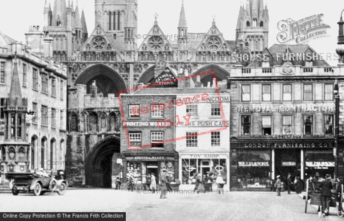 Photo of Peterborough, Market Square Shops 1919