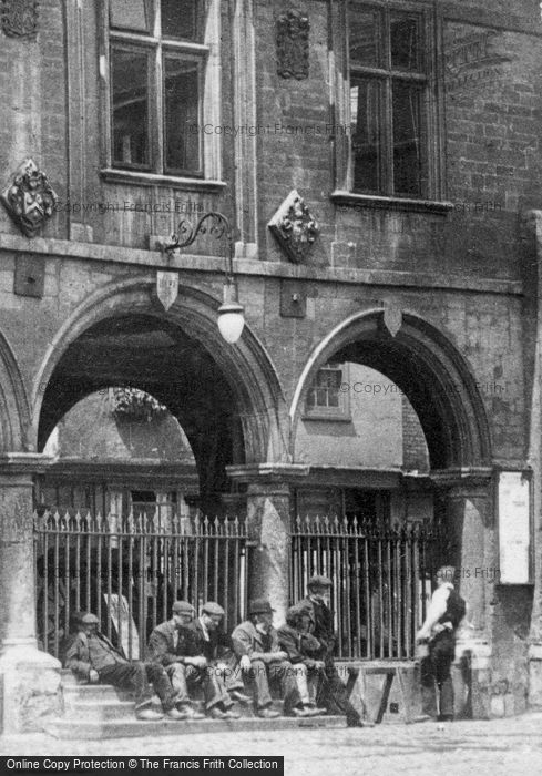 Photo of Peterborough, Men On The Guildhall Steps 1904