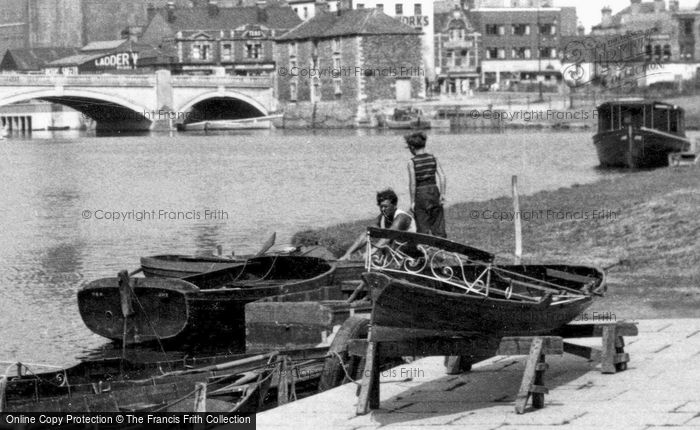 Photo of Peterborough, Preparing For Boating On River Nene 1952