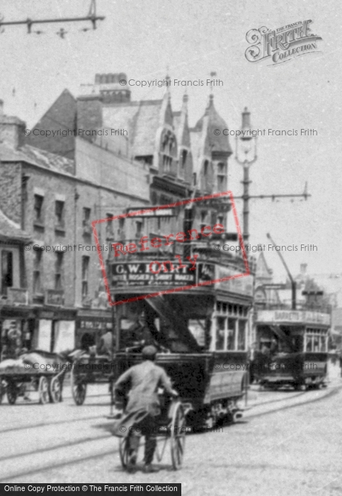 Photo of Peterborough, Pushing A Cart Along Tramway 1904