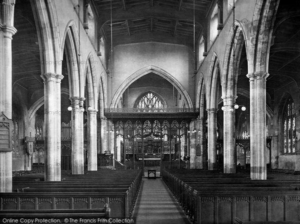 Photo of Peterborough, St John's Church Interior 1919