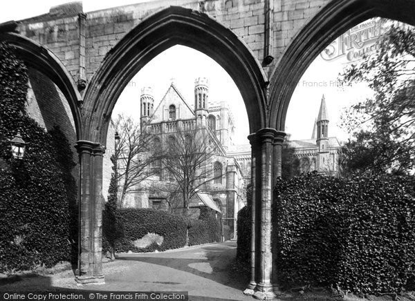 Photo of Peterborough, The Cathedral From The Infirmary Arches 1890