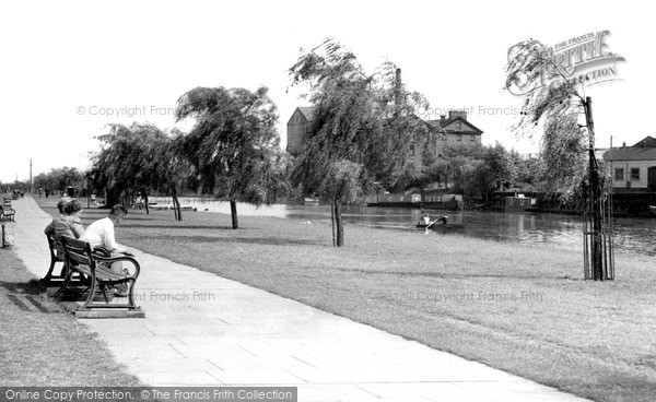 Photo of Peterborough, The River Embankment c.1955