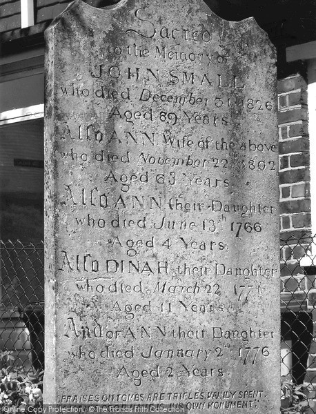 Photo of Petersfield, John Small II's Tombstone 2005