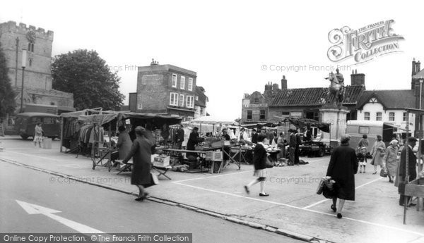 Photo of Petersfield, The Square, Market Day c.1965