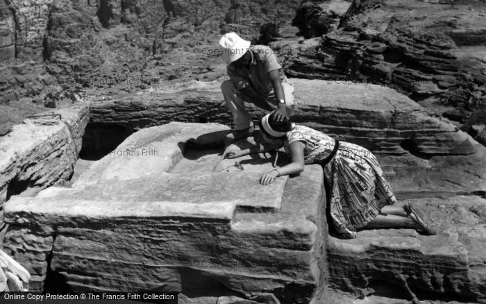 Photo of Petra, High Place Of Sacrifice, Demonstrated By Dr Unwin And Anita P.Rumbold 1965