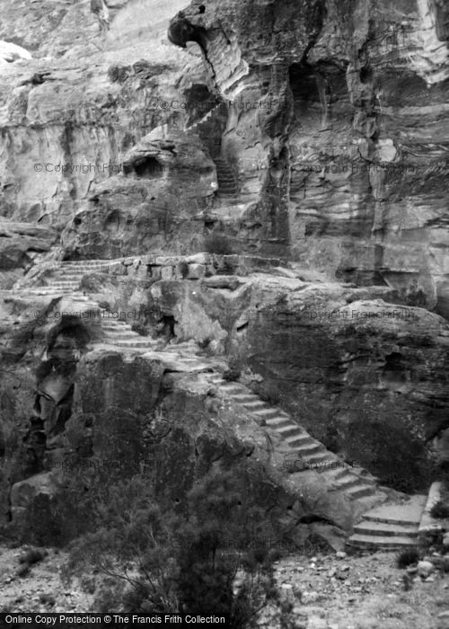 Photo of Petra, Rock Cut Stairs 1965