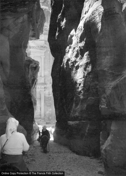 Petra, the Pharoah's Treasury (Khazneh)1965 Photo of Petra, The Pharoah's Treasury (Khazneh)1965