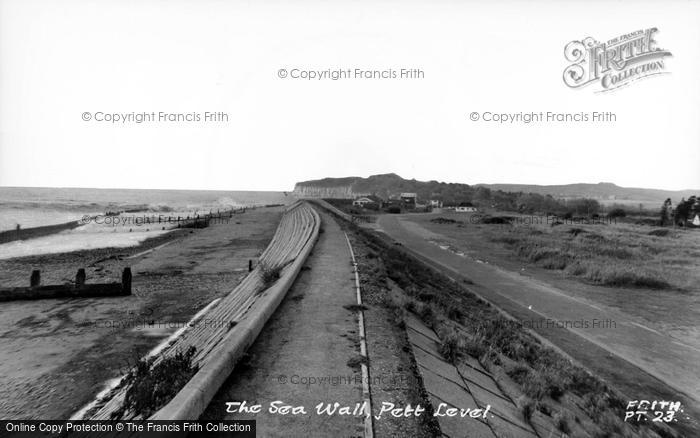 Photo of Pett Level, The Sea Wall c.1960