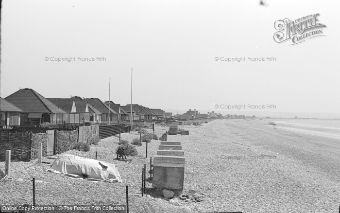 Photo of Pevensey Bay, Beach Bungalows 1949