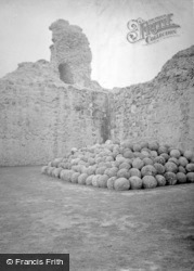 Castle, Catapult Stones c.1937, Pevensey