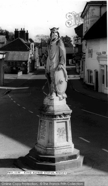 Photo of Pewsey, King Alfred Statue c.1965