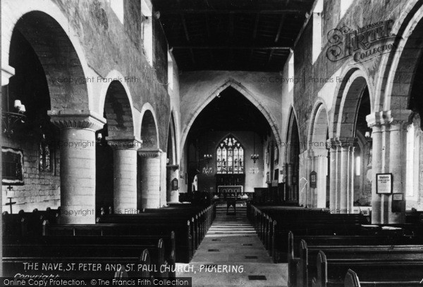 Photo of Pickering, The Nave, St Peter And St Paul Church c.1935