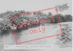 Carlbury Hall And The River c.1955, Piercebridge