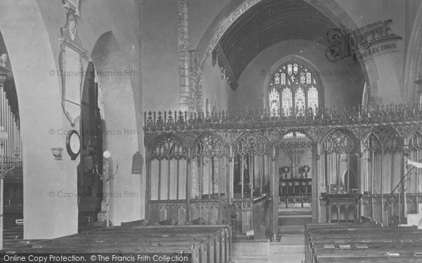 Photo of Pilton, Church Screen, Showing Hour Glass 1900