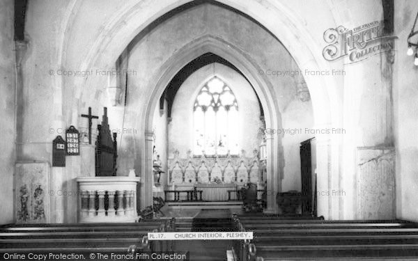 Photo of Pleshey, Church Interior c.1965