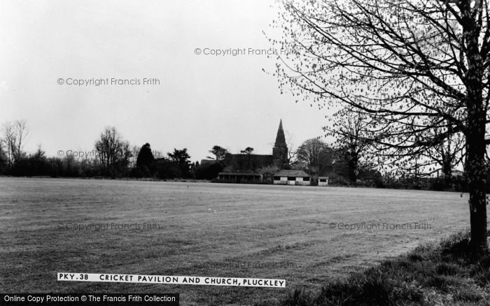 Photo of Pluckley, Cricket Pavilion And Church c.1960