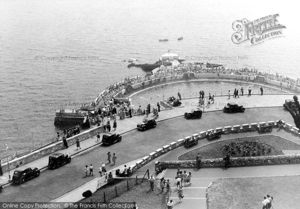 Photo of Plymouth, Bathing Pool From The Lighthouse c.1950