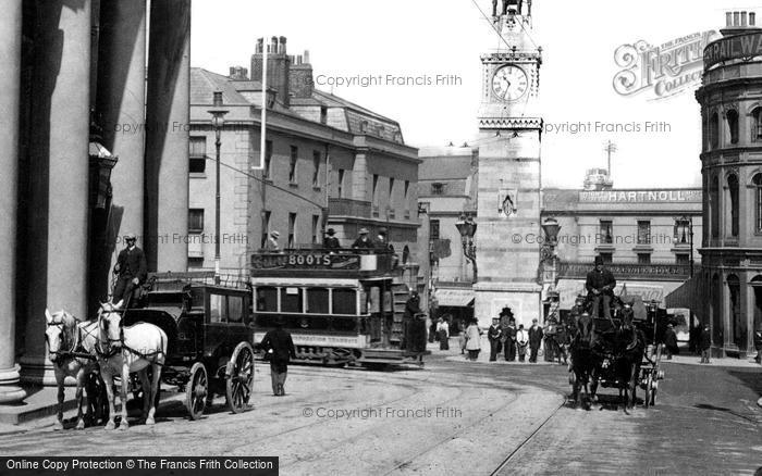 Photo of Plymouth, Carriage And Tram 1900