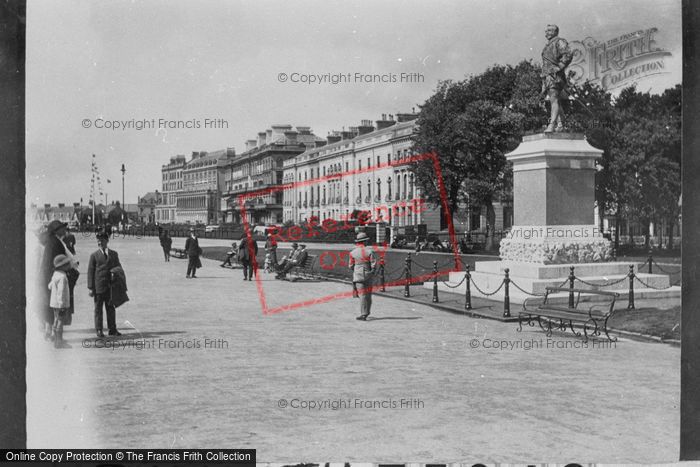 Photo of Plymouth, Drake's Statue, The Esplanade 1924
