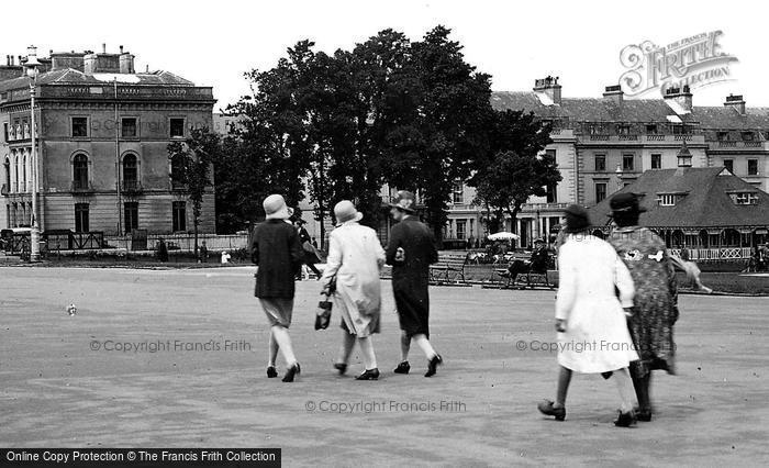 Photo of Plymouth, Ladies Walking, The Hoe 1930