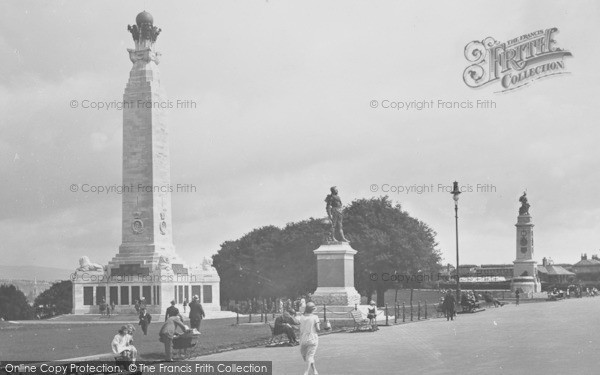 Photo of Plymouth, Naval, Drake And Armada Memorials 1924