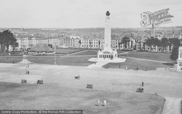 Photo of Plymouth, Naval Memorial, The Hoe 1930