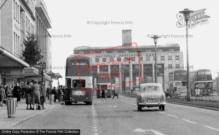 Photo of Plymouth, Royal Parade And National Provincial Bank c.1960