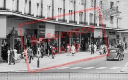 Shopping Parade, Old Town Street c.1960, Plymouth