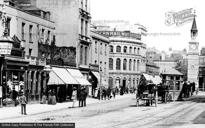 Photo of Plymouth, Shops In George Street 1892