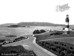 Smeaton's Tower And Drake's Island 1924, Plymouth